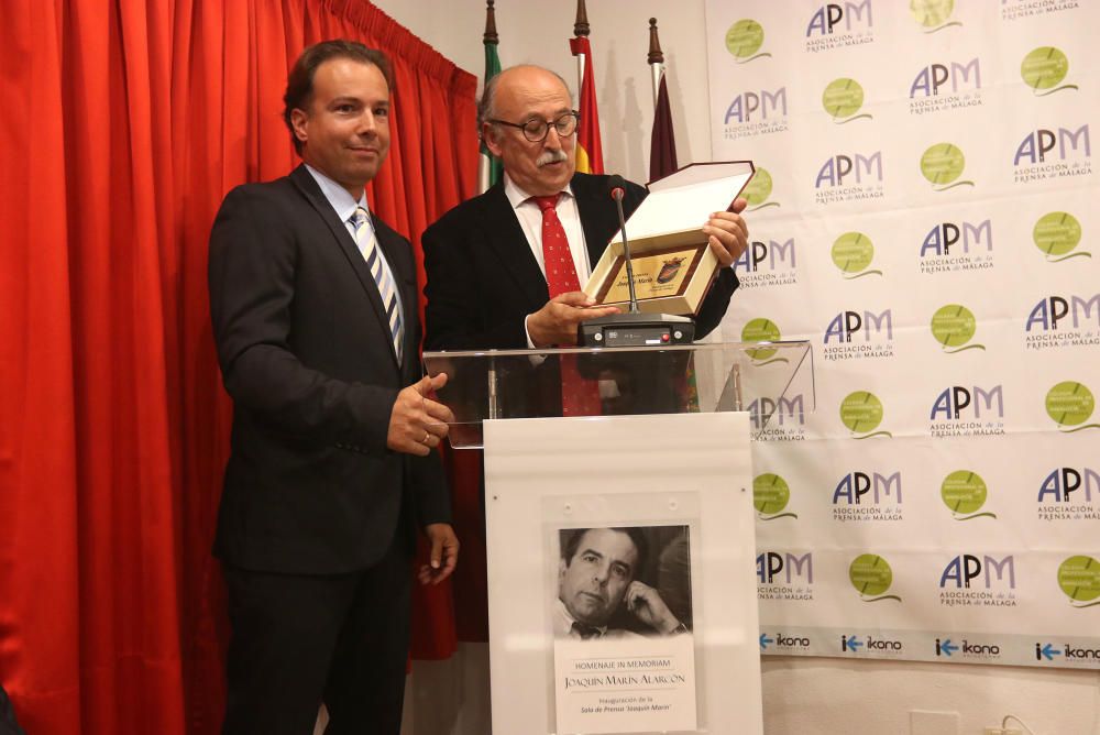 Las imágenes de la inauguración de la sala de prensa Joaquín Marín