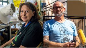 Rosa Belmonte y Santi Camacho, miembros de la comisión Lluís Vives que tuvieron que dejar Gràcia