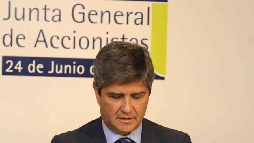 Fernando Martín, presidente de Martinsa Fadesa, en una junta.