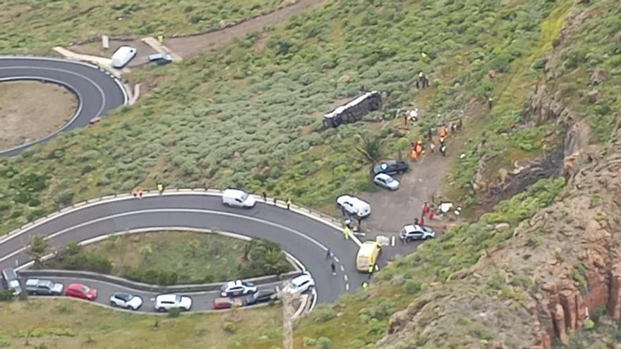 Accidente de guagua en La Gomera: tres heridos siguen hospitalizados en Tenerife, dos de ellos graves