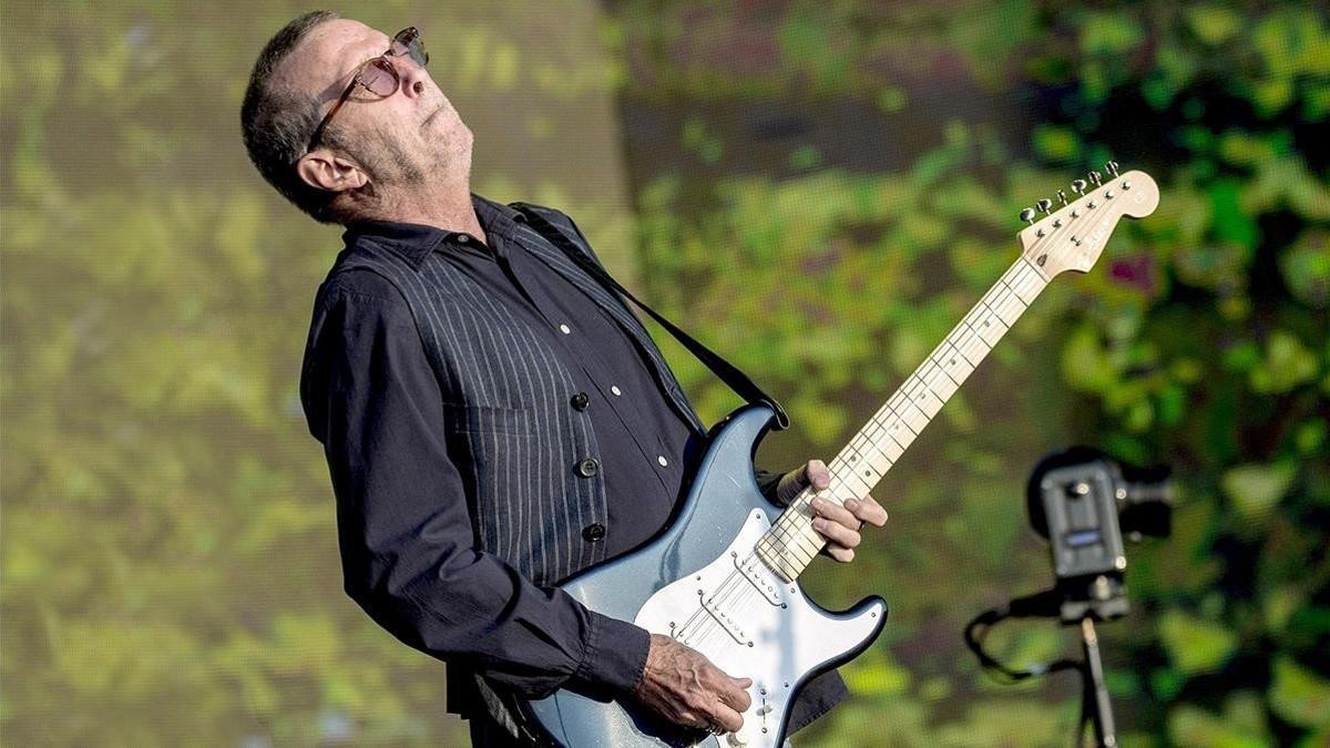 Eric Clapton, en julio del 2018, durante un festival de verano en Hyde Park, en Londres.