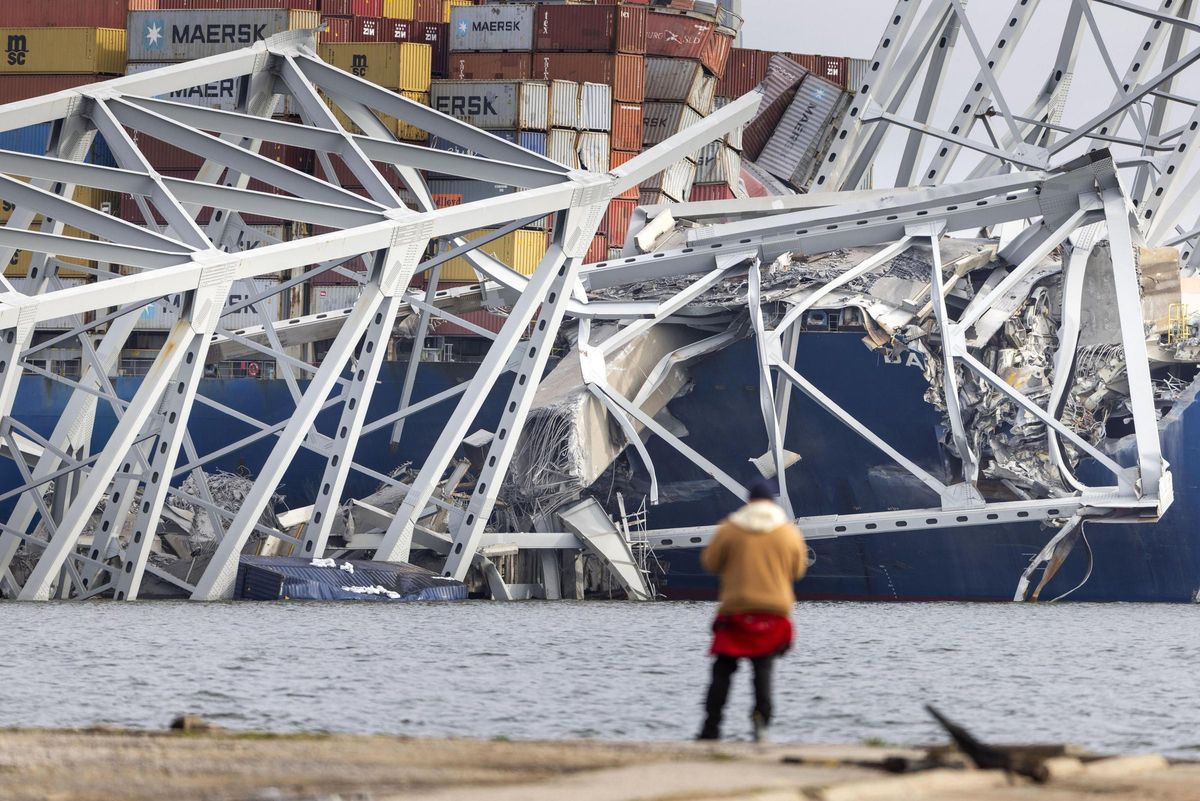 Baltimore bridge collapses after being hit by cargo ship