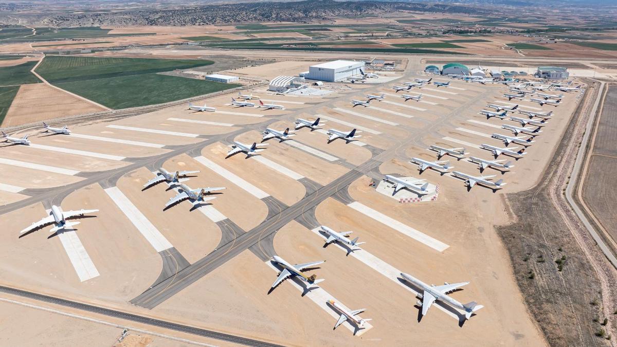 Imagen aérea del Aeropuerto de Teruel.