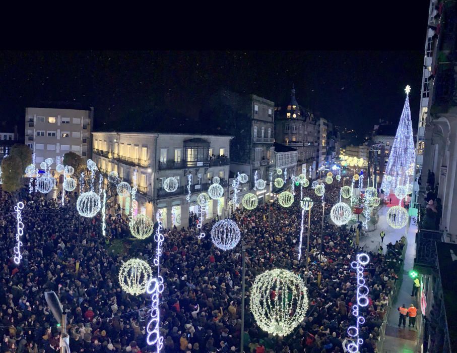 Encendido de las luces de Navidad en Vigo 2019.