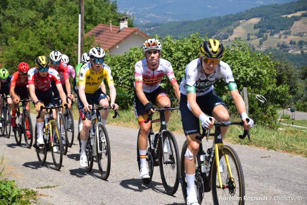 Benjamín Noval, segundo en el pelotón del Tour júnior o Tour de Valromey. Ciclismo