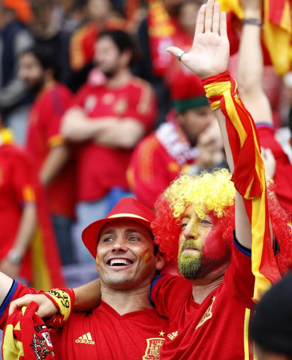 Los aficionados arropan a España en la Eurocopa