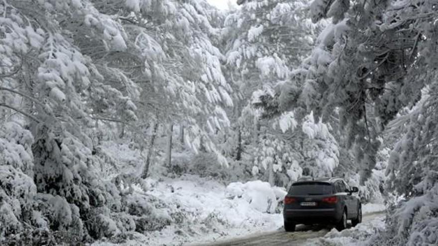 La nieve deja decenas de carreteras en el Pirineo intransitables o con cadenas