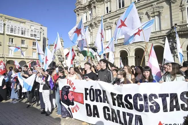 Nueva concentración antifascista este sábado en la plaza de Lugo de A Coruña contra un acto de Vox