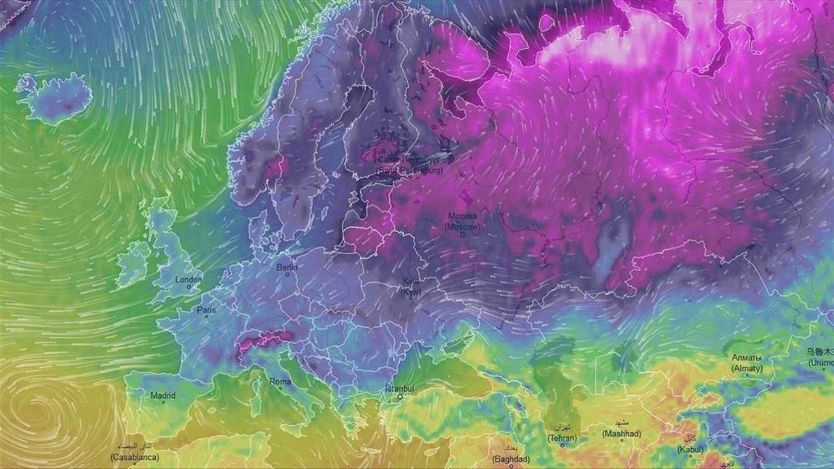 Una ola de frío siberiano está llegando a Europa, se esperan mínimas de -20C.