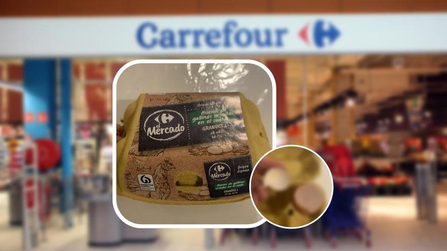 Compró un paquete de huevos en Carrefour ya usado: &quot;No entiendo cómo puede pasar esto&quot;