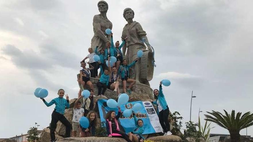 Integrantes del equipo cadete del Biqueira. // Muñiz