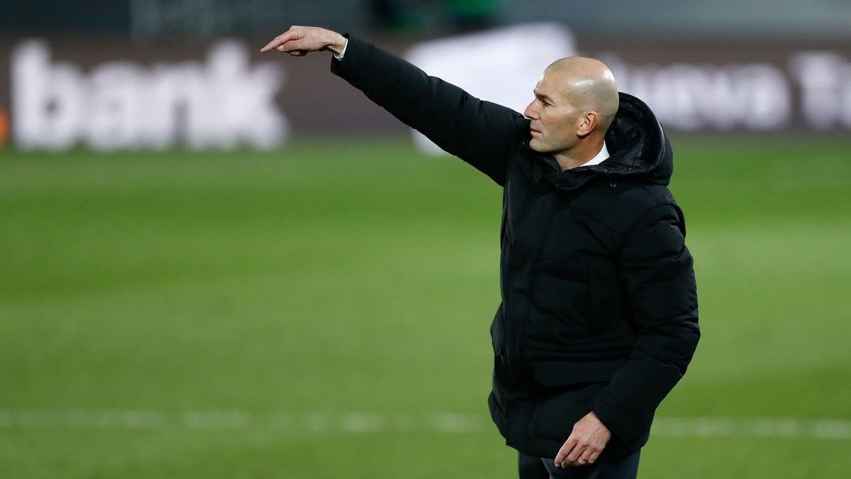 Zidane, en un partido del Madrid.