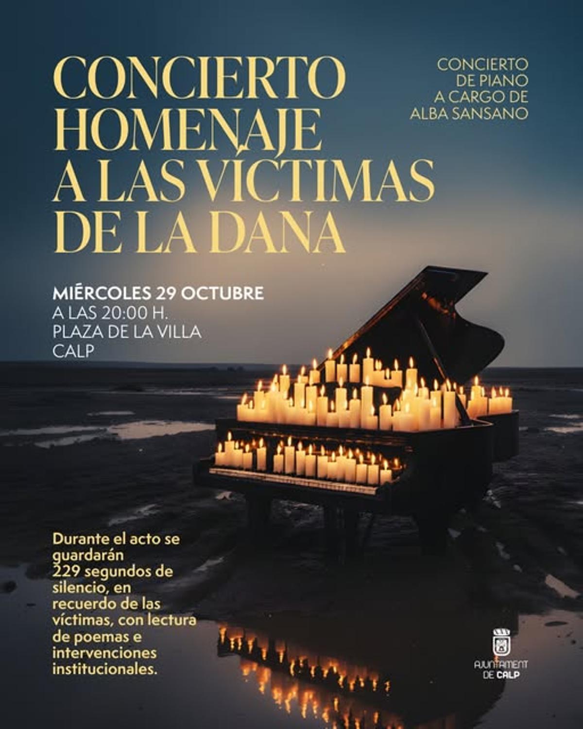 Cartel oficial del concierto homenaje