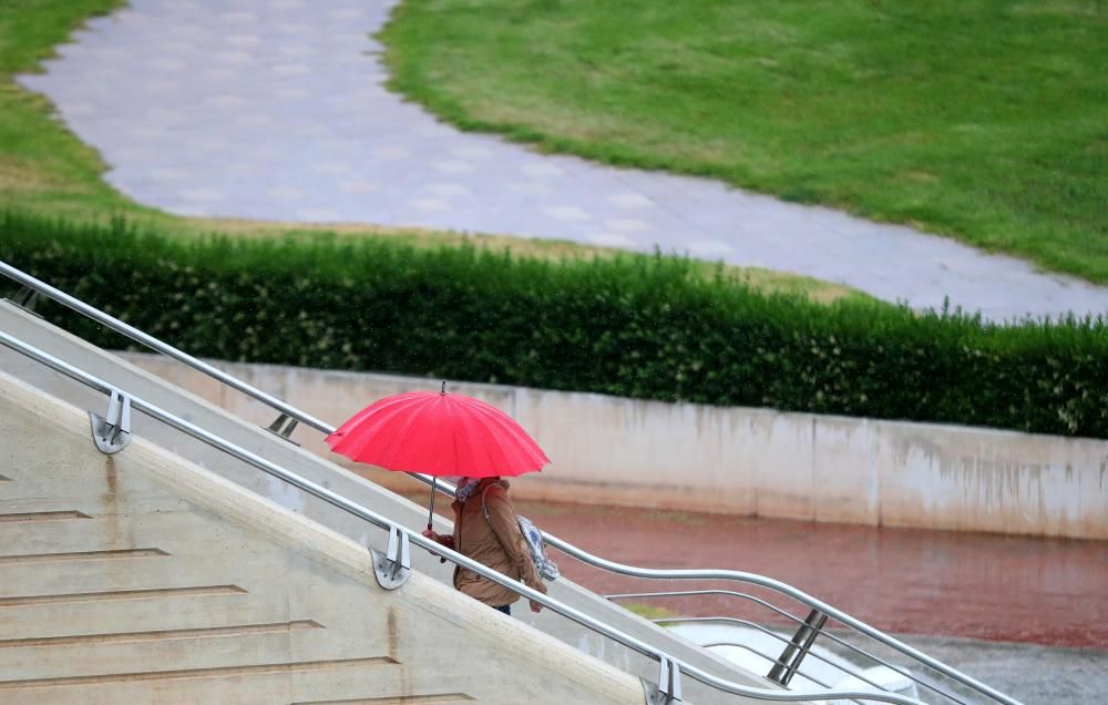 Lluvia en València.