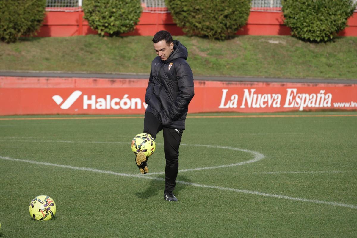 Borja Jiménez, este viernes, en Mareo.