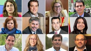 De dreta a esquerra i de dalt a baix: Marta Pascal, David Bonvehí, Elsa Artadi, Marc Castells, Montserrat Candini, Albert Batet, Lluís Soler, Vanessa Farré, David Saldoni, Dolors Tella, Xavier Fonollosa i Lluís Guinó.