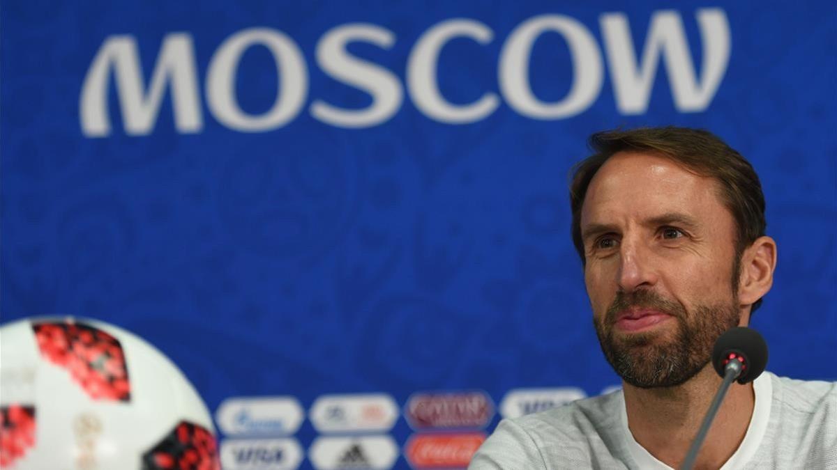 Gary Southgate, durante la rueda de prensa.