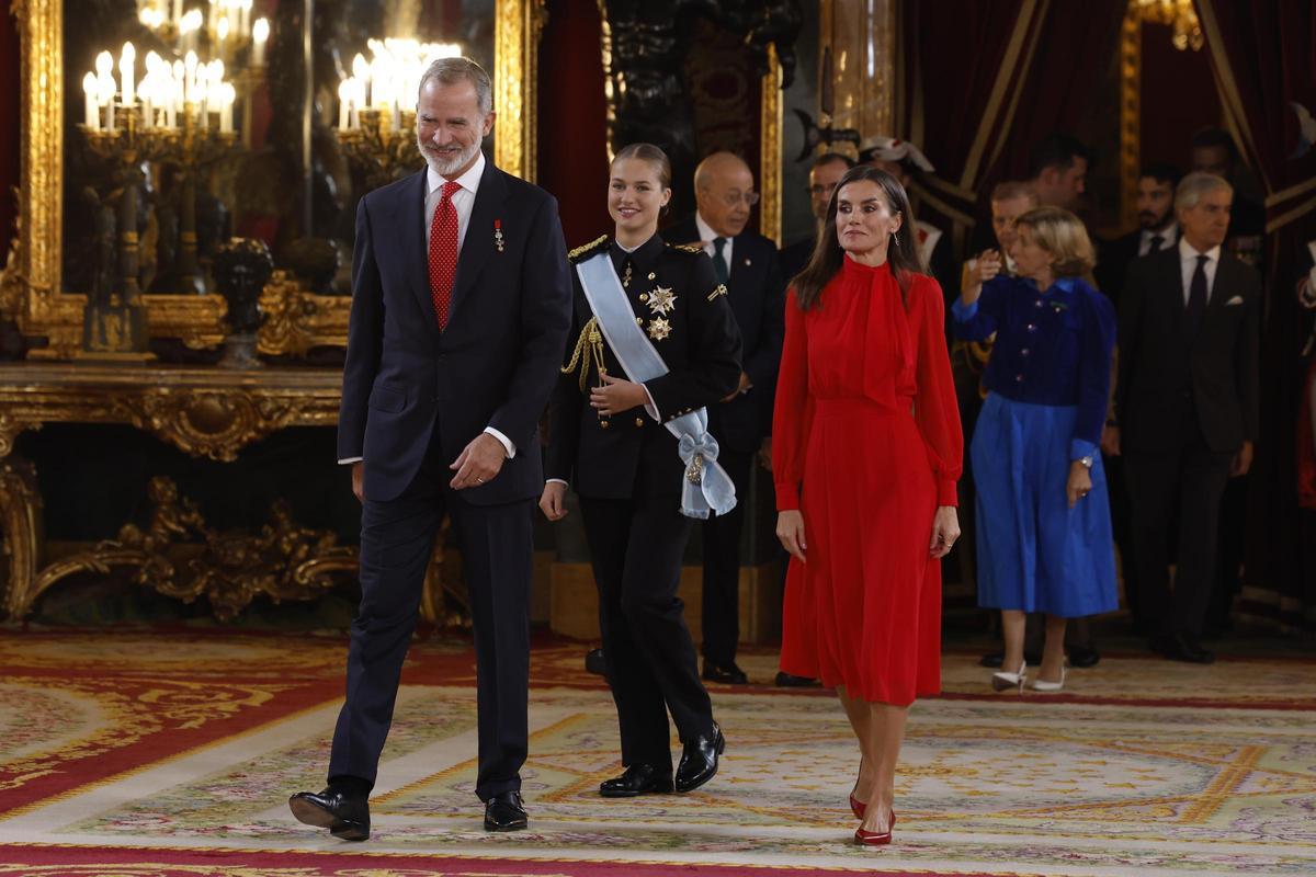 Recepción de los reyes de España con motivo del día de la Fiesta Nacional de España