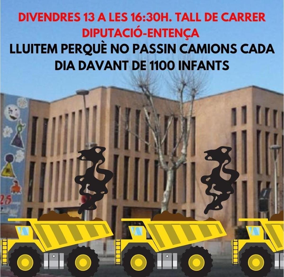 El cartel de la convocatoria de la manifestación.