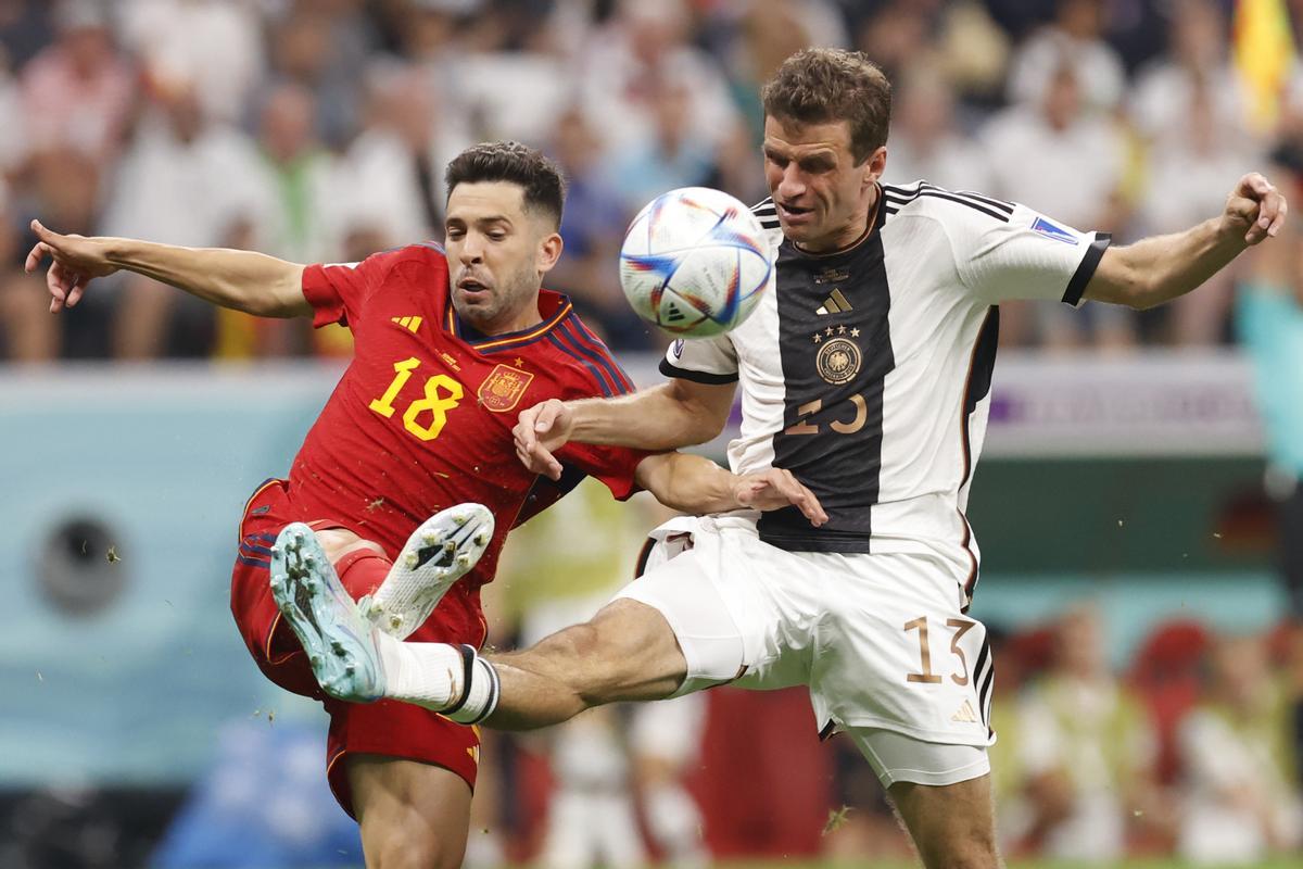 Fase de grupos del Mundial de Fútbol Qatar 2022 entre España y Alemania en el estadio Al Bait en Al Khor (Catar)