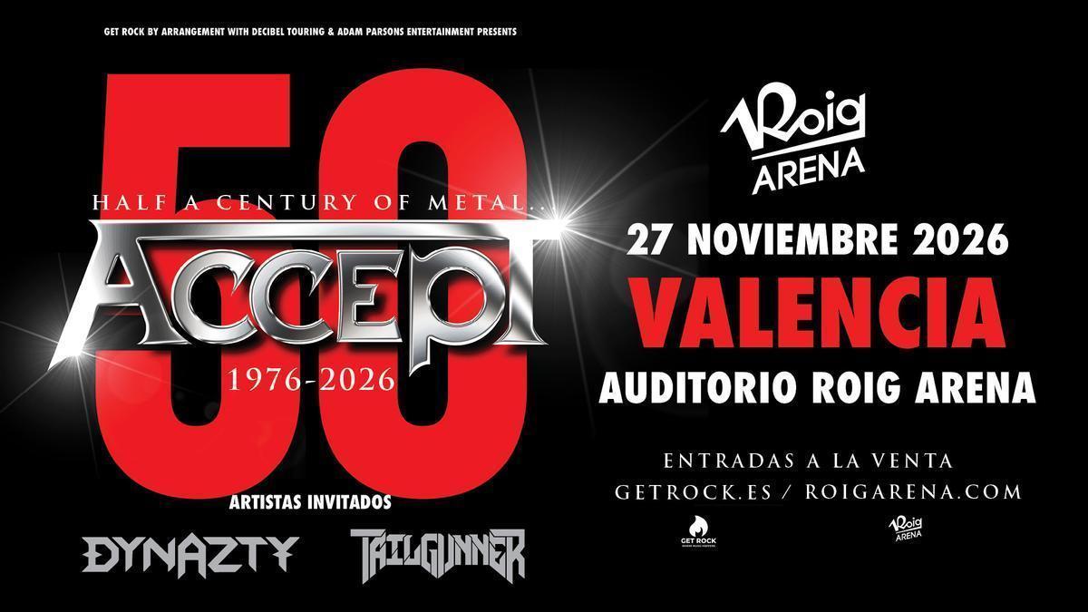 La banda de heavy Accept celebrará su medio siglo de carrera en noviembre en el Roig Arena