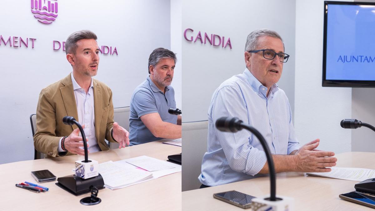 A la izquierda, los populares Víctor Soler y Guillermo Barber. A la derecha, Salvador Gregori.