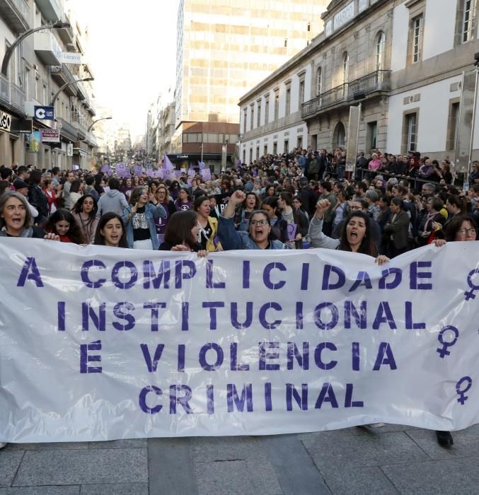 Manifestación en Vigo contra la sentencia de "La Manada"