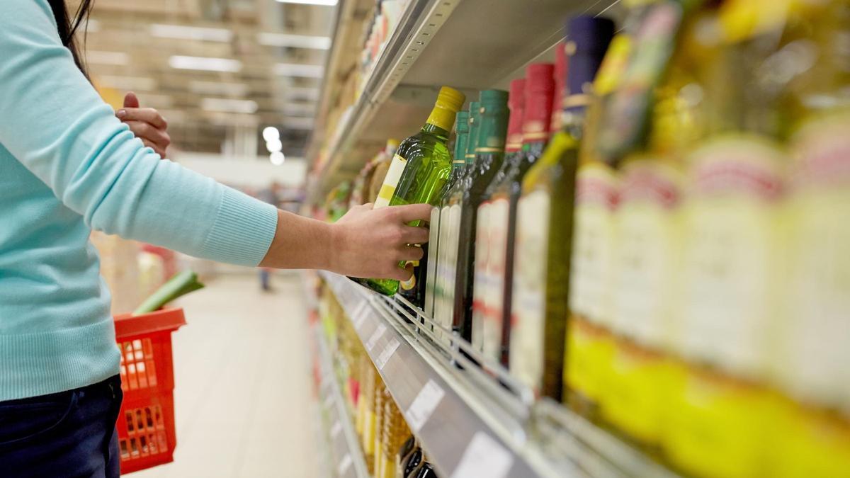 Aceite de oliva en el supermercado
