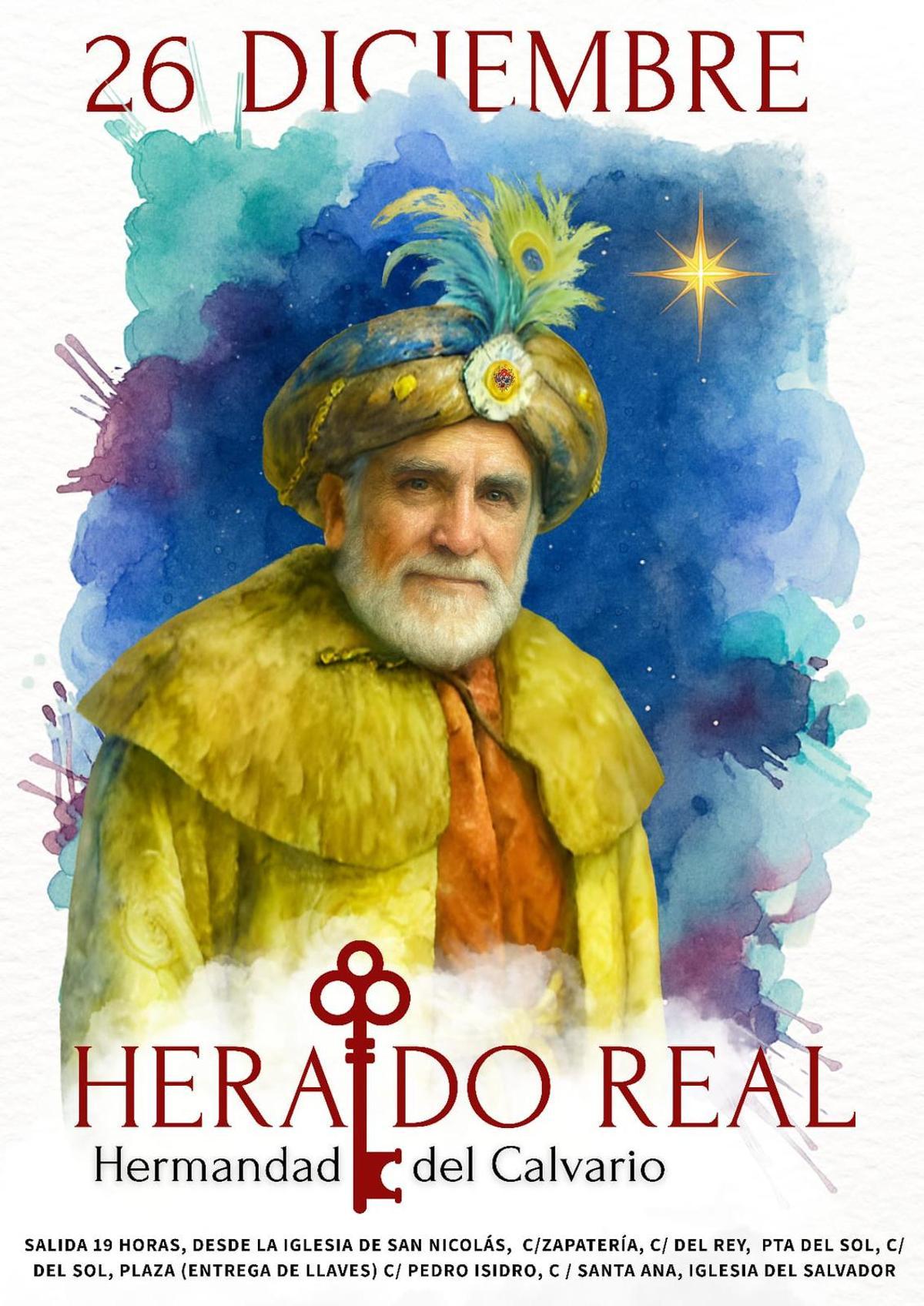 Cartel de la llegada del Heraldo Real a Plasencia
