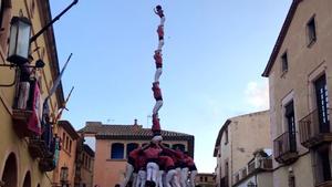 El pd8fm de Colla Vella Xiquets de Valls en Altafulla en la Diada de les Cultures