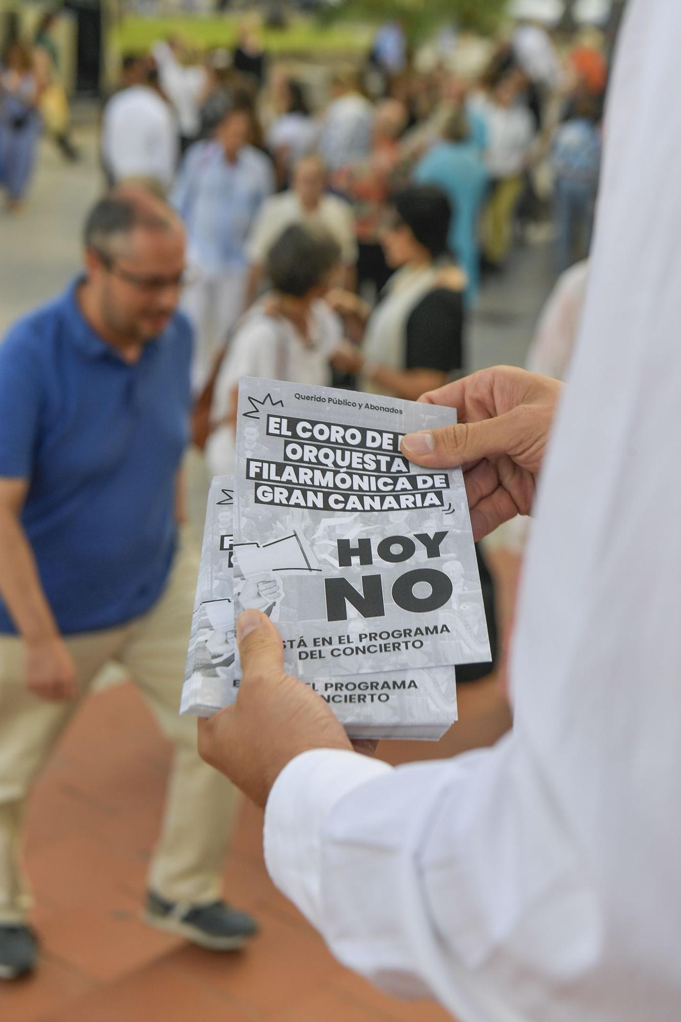 Protesta del Coro de la Orquesta Filarmónica de Gran Canaria