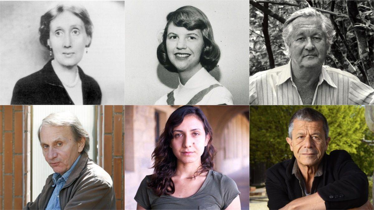 Virginia Woolf, Sylvia Plath, William Styron, Michel Houellebecq, Otessa Moshbegh y Emmanuel Carrère.