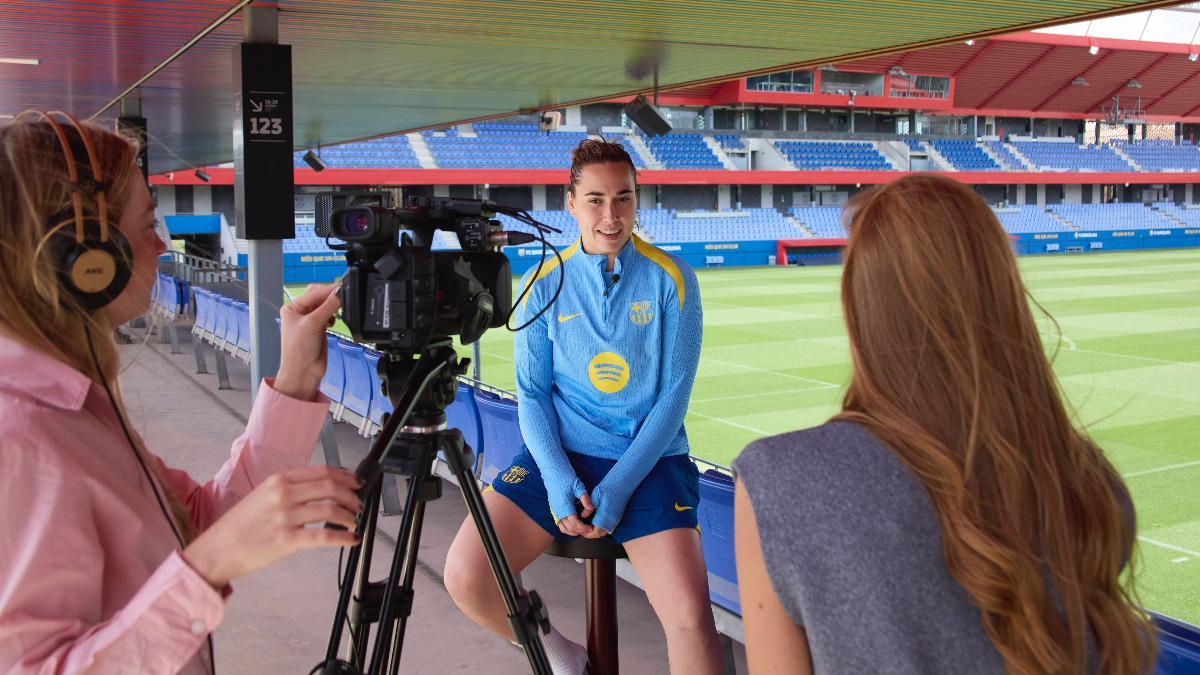 Cata Coll durante la entrevista con SPORT