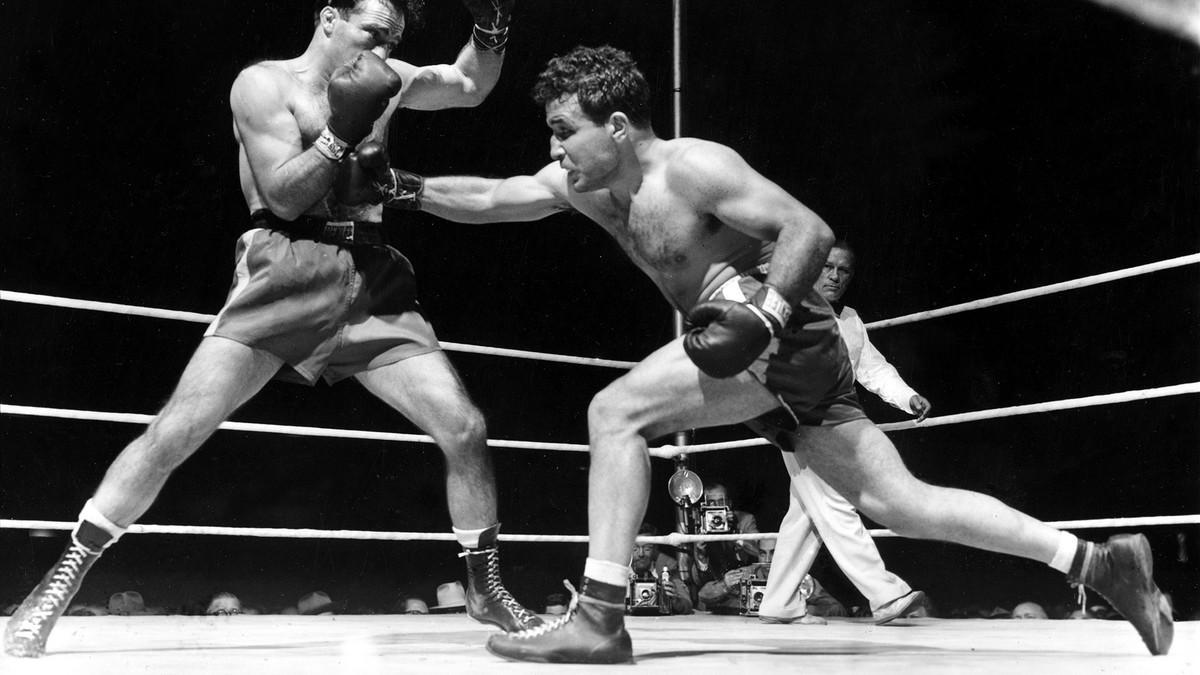 Jake LaMotta, durante uno de sus combates.