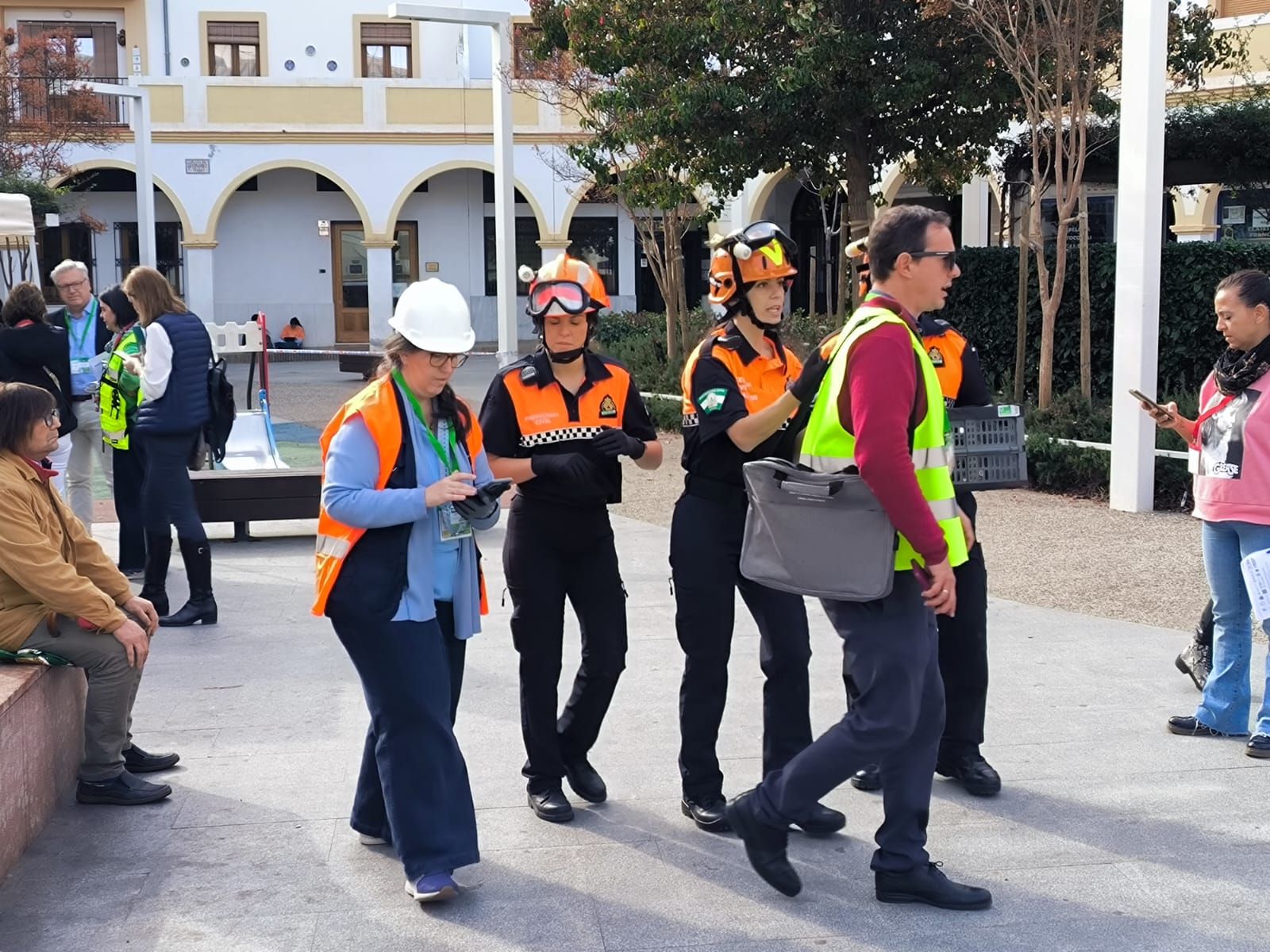 Simulacro de terremoto en Antequera.