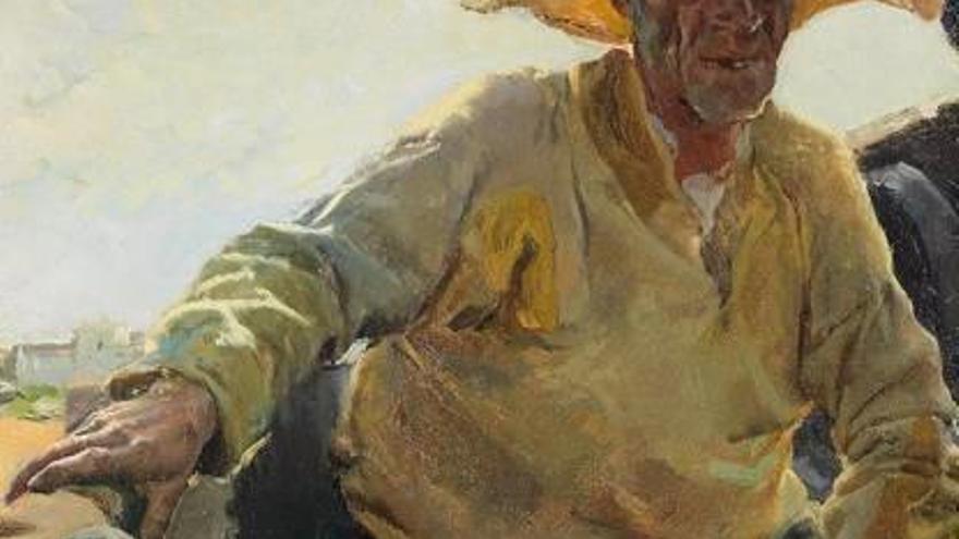 «Vell pescador en una barca», de Joaquín Sorolla.