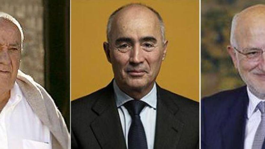 Amancio Ortega, Juan Roig y su mujer, y Rafael del Pino, las tres mayores fortunas de España