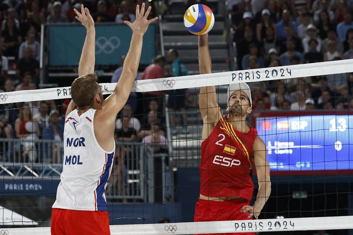 Vóley playa: España - Noruega.