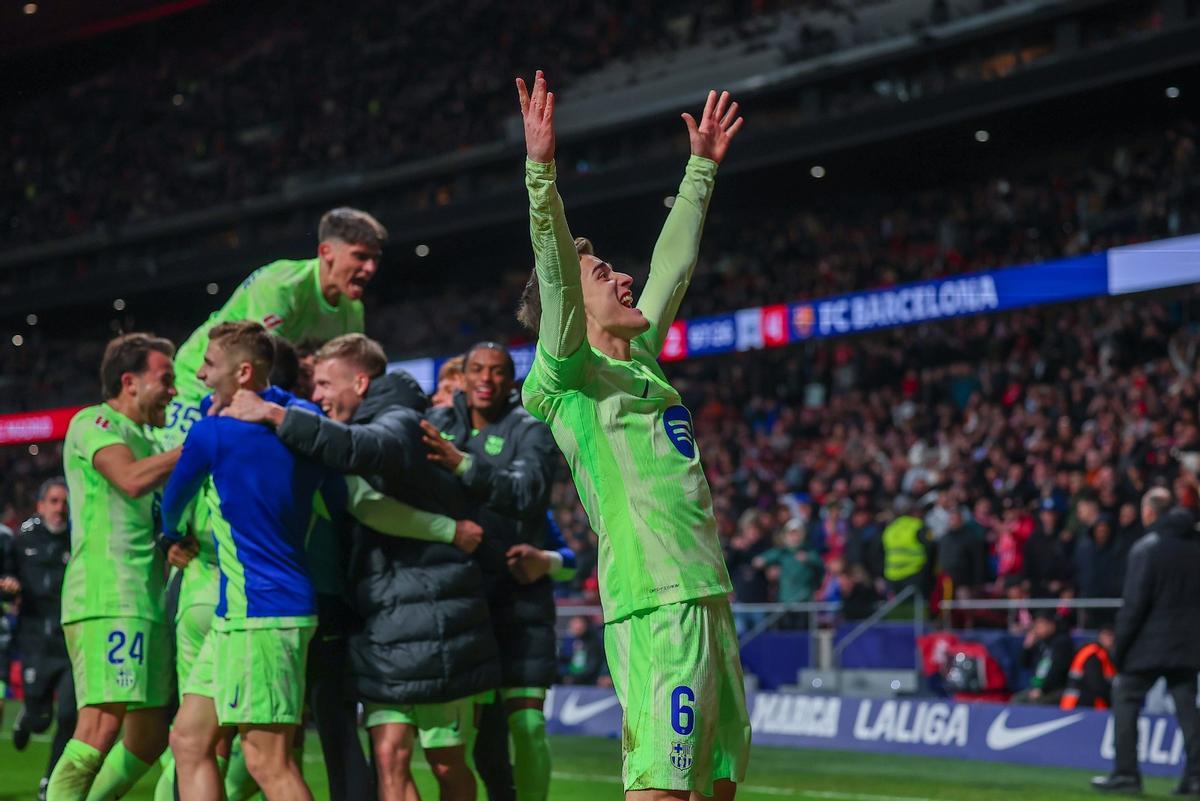 La tremenda celebración del Barça tras remontar al Atlético