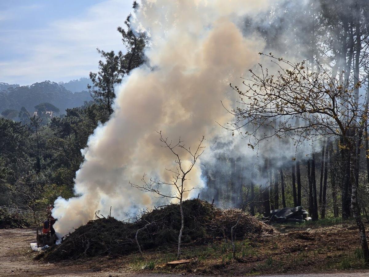 Una quema de rastrojos.