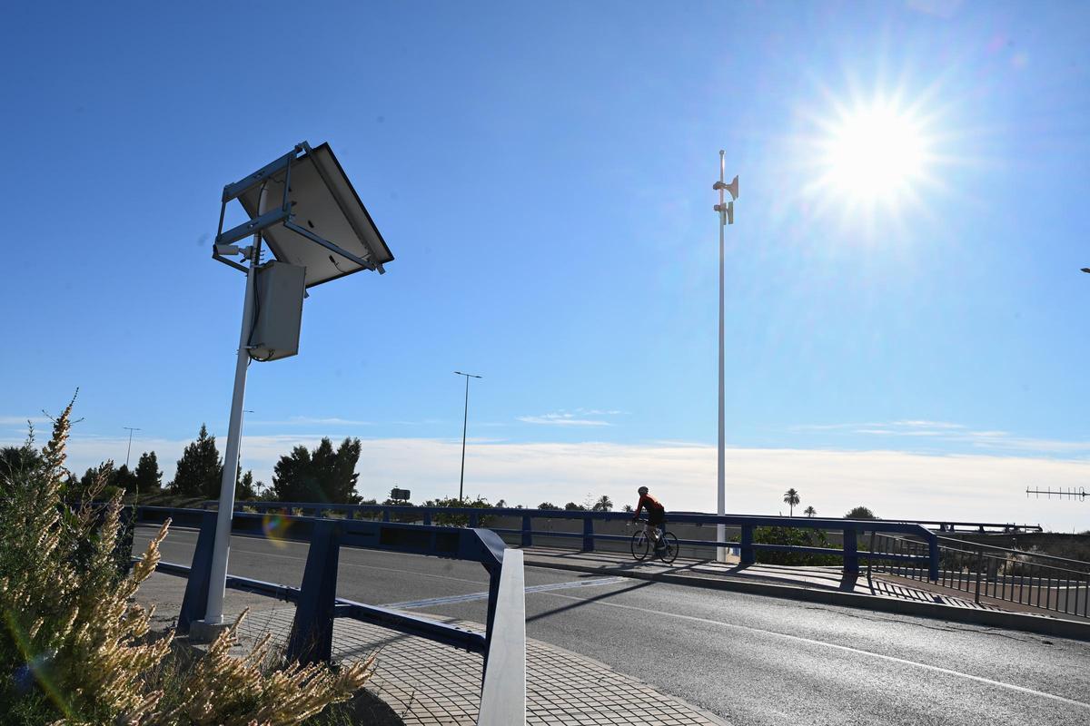 Sirena antirriada instalada en Elche, en el barranco de San Antón, para avisar a los vecinos de la zona sobre posibles inundaciones u otras emergencias