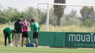 Samu Delgado recae de su lesión durante el entrenamiento del Córdoba CF