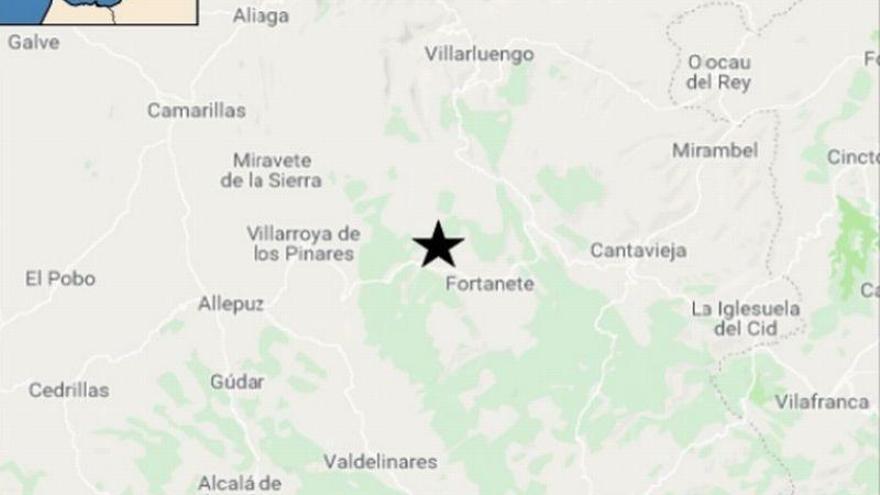 Detectado un terremoto en la provincia de Teruel
