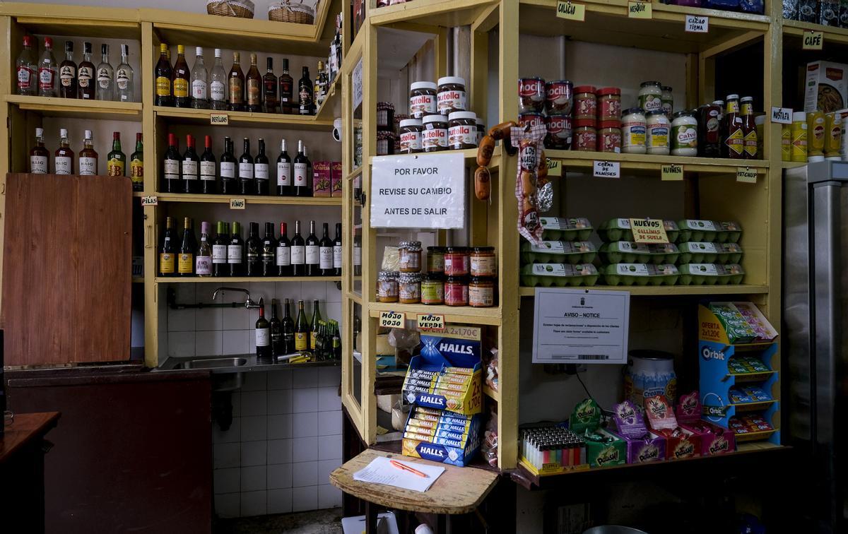Interior de la tienda.