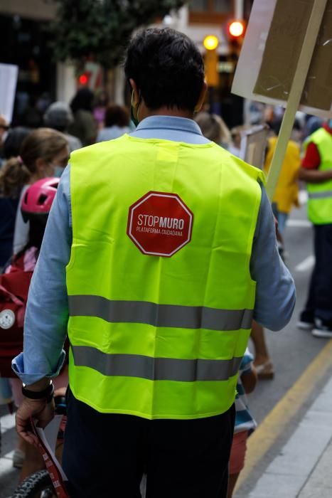 Movilización contra las peatonalización en Gijón