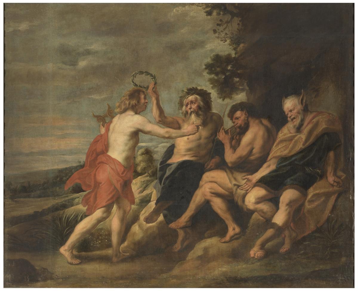 'Apolo, vencedor de Pan'. Copia hecha por Juan Bautista Martínez del Mazo de una obra de Jordaens, discípulo de Rubens, y que ha sido identificada en 'Las Meninas' de Velázquez.