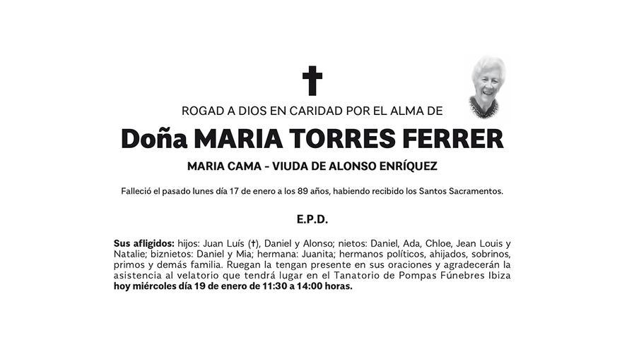 Esquela María Torres Ferrer