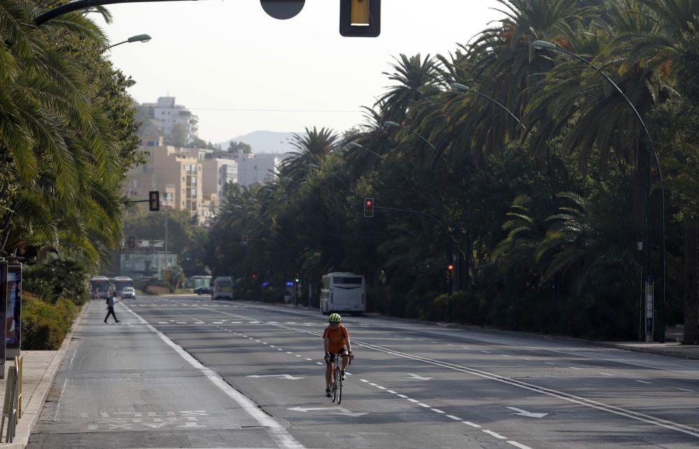 Las imágenes del Día sin Coches 2020 en Málaga