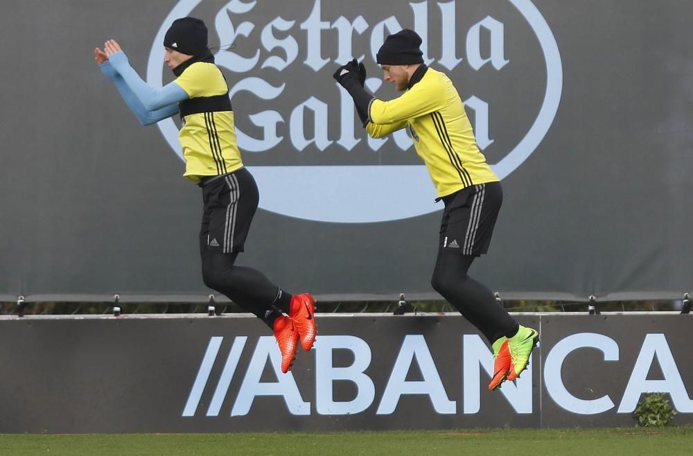 El equipo de Berizzo aprovechó el partido suspendido ante el Madrid para realizar una sesión de entrenamiento el domingo.