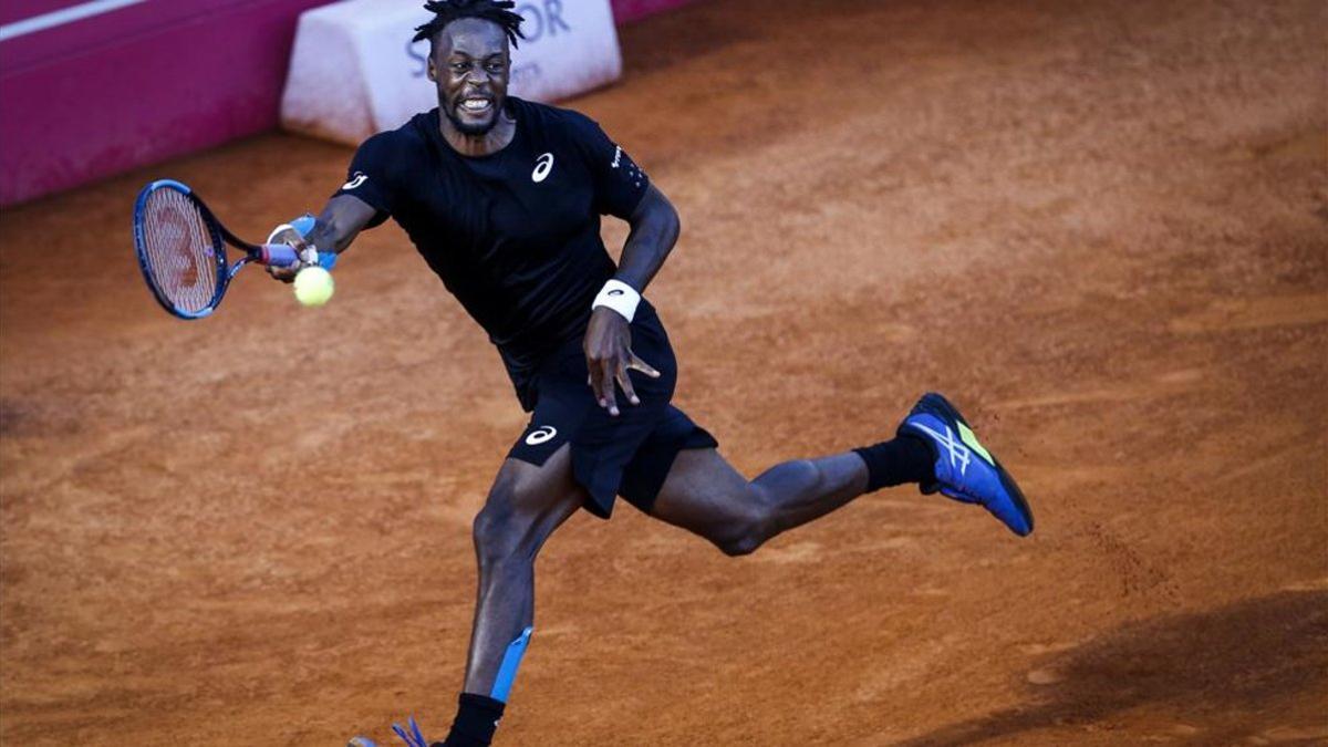 Monfils, durante su partido de este martes